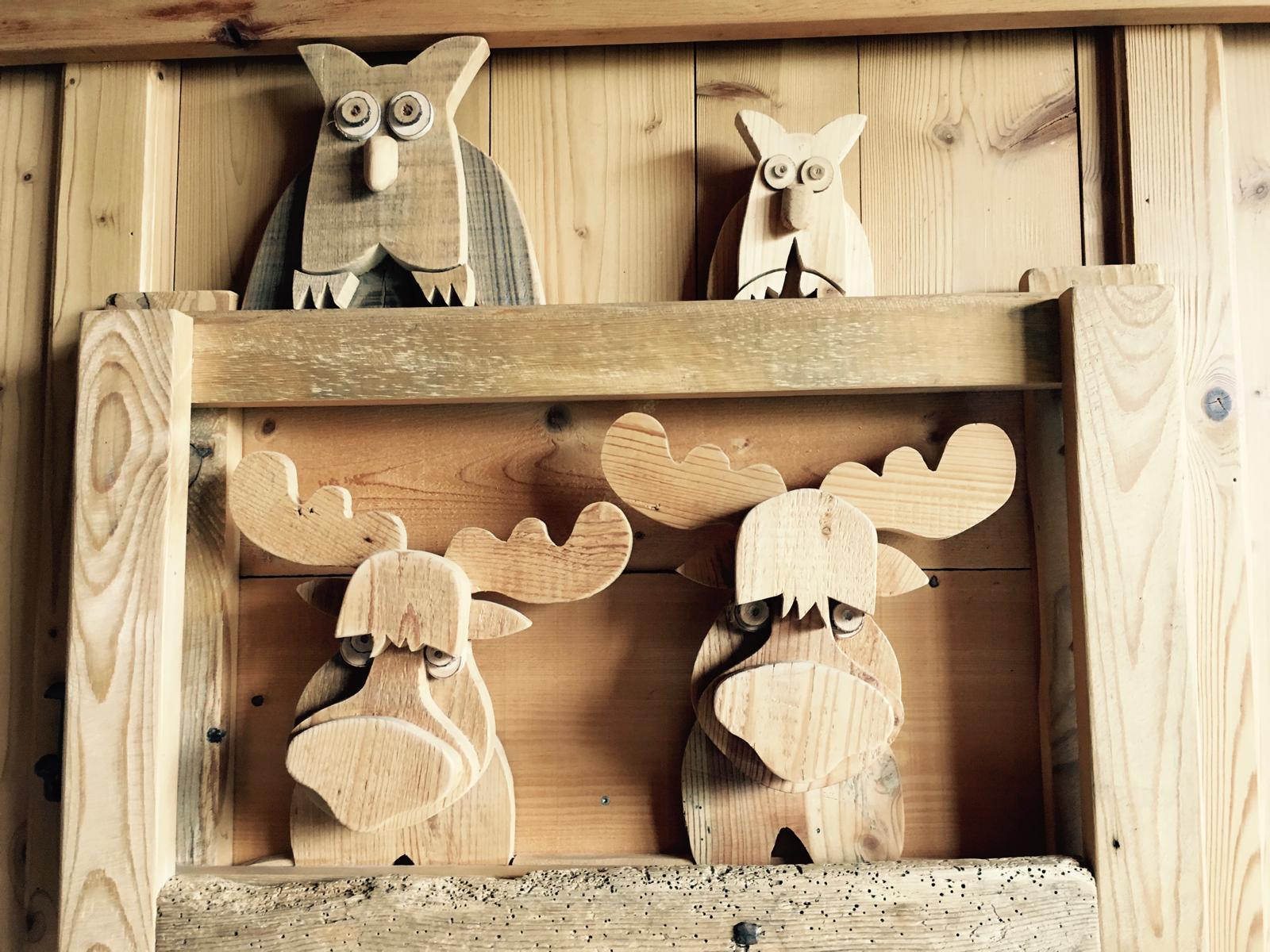 Dettagli in legno della stube